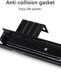 Anti-collision gasket on Heavy Duty Under Desk Keyboard Slide Full Extension Telescopic Track Rail for smoother operation.