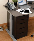 Office desk with Isobar 2 Outlet Heavy Duty Power Strip Surge Protector With 1410 Joules 6ft Cord Flat Plug All Metal Housing.