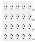Ditch The Cord Clutter 20 Pack 15 Amp USB C Electrical Outlets With Rapid Charge USB C And USB A Ports with sleek design