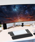 Ergonomic Keyboard Stand With Wrist Rest Pad For All Day Comfort Typing On Any Desktop Computer Setup Perfect For Office Home School And Remote Work Black Non Slip in modern workspace