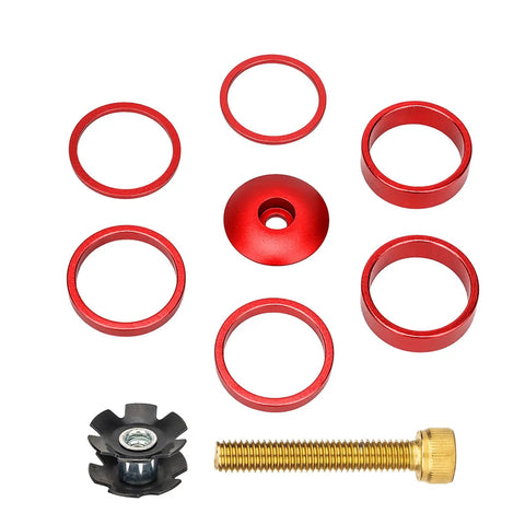 Dope Colorful Aluminum Headset Spacer Kit With Stem Top Cap And Long Bolts Star Nut And Front Fork Spacers For Precise Height