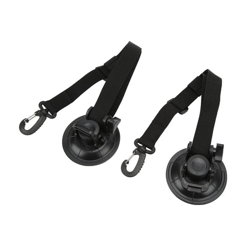 2 Pack 9 Cm Suction Cup Anchors With Carabiner Durable Plastic Tie Down Hooks For Cars Awnings Tents And Tarps Powerful Securement On Smooth Surfaces