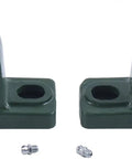 Dual 1-5/16 Inch Pillow Block Mounted Ball Bearings With Solid Cast Iron Base Self Aligning Chrome Sealed UCP207-21 front view