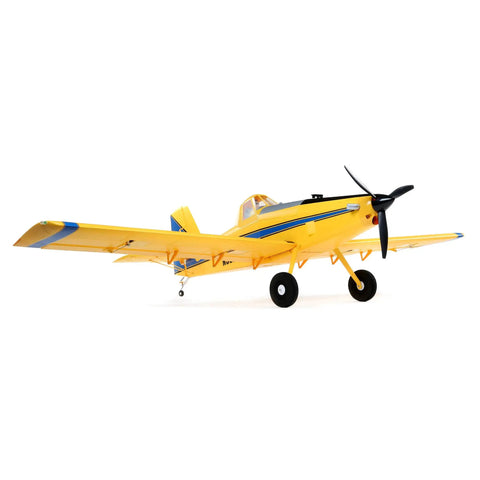 Side view of yellow Air Tractor 1.5m RC Plane BNF Basic With AS3X Safe Select Easy To Fly No-Brainer For Beginners Scale Crop Duster