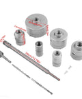 10 Piece Concrete Hole Saw Kit Set 35 To 110 Millimeters SDS Core Drill Bits displayed with different sizes and components.