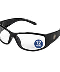 Top Shelf 12 Pack Anti Fog Safety Glasses With Clear Lens And Black Frame, lightweight unisex design, impact resistant eye protection.