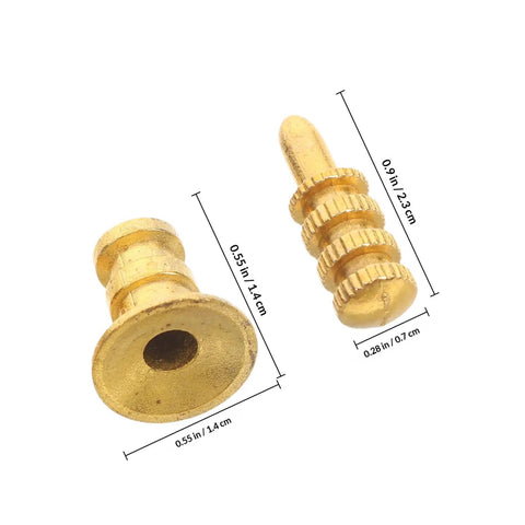 24 Pack Zinc Alloy Dowel Pins, Table Leaf Alignment Connectors, Heavy Duty Metal Bolt Sleeves For Cabinet Wardrobe Shelf Setup, No Sweat Quick Install Furniture Fasteners displayed from a top view with measurements.