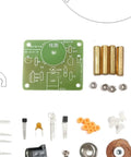 Magnet Pendulum DIY Science Kit parts including circuit board, screws, and components for magnetic induction experiments for kids.