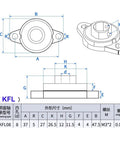 Hot T8 Lead Screw Set For 3D Printers, Horizontal V Style Kit With Solid Copper Nuts And Stainless Steel Rails, 200 Mm Smooth Motion Upgrade For Your Machining Rig Right Now. KFL08 bearing dimensions diagram with 8mm bore and mounting holes