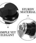 Black T Handle Cam Lock For Cabinets And Boxes Easy To Install And Use Made From ABS And Metal Real Solid Offset Keyless Cylinder Lock