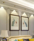 Sleek 4.5 Inch Adjustable Eyeball Led Recessed Ceiling Lights highlighting artwork in a stylish interior setting.