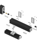 Exploded view of EssSthmy 36W Mini Metal Lathe components, featuring metal frame and high precision motor for DIY crafting.