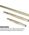 Steel Tube With Swaged Ends 12 Inch Length Three Quarters Inch Outer Diameter Wall Thickness 0.065 Inch Half Inch 20 Threads Right Hand On One End Left Hand On The Other Zinc Plated For Corrosion Resistance Adjustable Length, zinc-plated steel tube