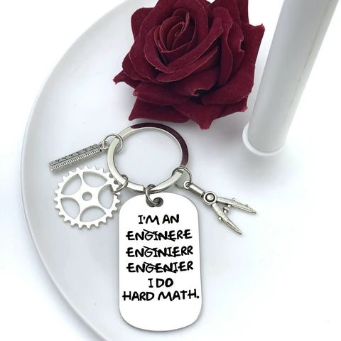Engineering Keychain For Men A Funny Mechanical Gift For Engineers Graduation Gift For Students And Teachers Math Lovers