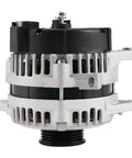 Front view of 90 Amp Alternator For Hyundai Accent 2006 Through 2009 GLS, Rio, Rio5, Tucson 2.0L with 4-Groove Pulley and 2 Prong Connector