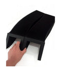 Hand holding Pro Grade Corrugated Protection Bellows Cover for guide rails and ball screws, 100x15mm internal, 450mm extended length