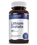 Memory And Mood Boosting Lithium Orotate Supplement 10mg Per Capsule, 60 Vegetarian Capsules, Magnesium Stearate Free bottle