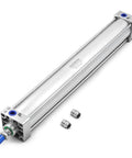 Beefy Pneumatic Air Cylinder 2.5 Inch Bore 27.55 Inch Stroke Single Rod Double Acting with M16x1.5 Threaded Rod PT 3/8 Port