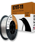 Gasless Flux Core Welding Wire E71T-11.035 Inch, 10 Pound Spool showcased with packaging for outdoor projects and quick welds