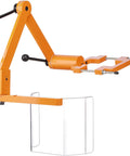 Heavy Duty Drill Press Guard OSHA Shield For 4 To 6.5 Inch Columns Fits Bench Top And Floor Models, orange arm, clear shield