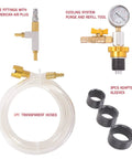 Universal Engine Cooling System Vacuum Purge And Refill Kit Set: tee fittings, purge tool, transparent hoses, adapter sleeves