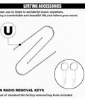 4 Piece Car Radio Removal Tool Kit With Stainless Steel U Shaped Release Keys For Quick Stereo Disassembly And Easy Access
