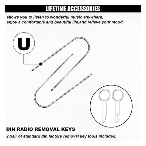 4 Piece Car Radio Removal Tool Kit With Stainless Steel U Shaped Release Keys For Quick Stereo Disassembly And Easy Access