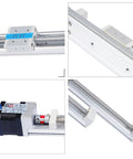 Close-up of Tiny But Mighty Mini Linear Motion Guide Actuator with 200mm Stroke Aluminum Linear Rail Ball Screw for DIY CNC