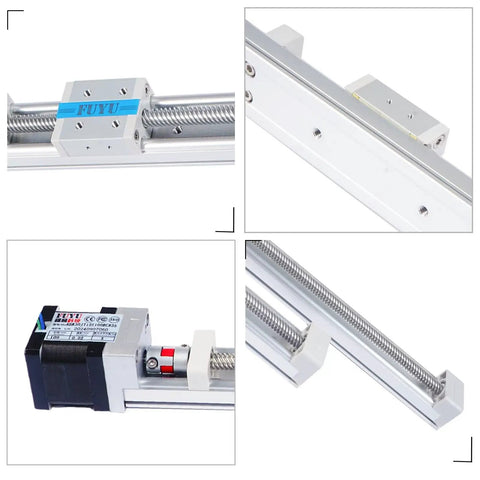 Close-up of Tiny But Mighty Mini Linear Motion Guide Actuator with 200mm Stroke Aluminum Linear Rail Ball Screw for DIY CNC