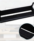 1 Pack Rectangle Hole Cover Square Cable Grommet 268x68x28mm for Desk Cable Management, Aluminum Alloy Matte Black Finish