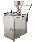 Automatic Quantitative Filling Machine For Paste Liquid And Granule Packaging With Built In Bag Maker And Tight Seal Design 10 To 100 Ml Capacity Smooth Operator Zero Fuss Packager 110v, stainless steel construction, side view.
