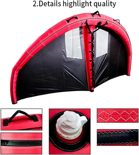 Five Square Meter Wing Foil Kitesurfing Gear With Storage Bag And Surf Leash Handheld Foil Wing Kite Featuring Dual Airbags