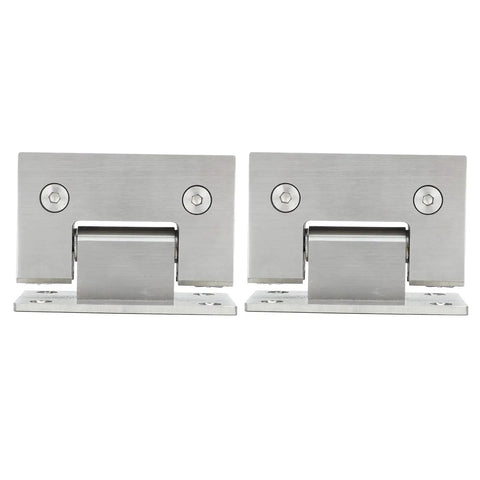 Heavy Duty Stainless Steel Glass Door Hinges 2 Pack 90 Degree Frameless Shower Hinge For Bathroom Gates Durable And Easy Install With Screws And Wrench Modern Minimalist Style