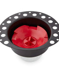 Freestanding Tub Drain Rough-In Kit For PVC Pipe With Low Profile Deck Flange And Built-In Test Cap, epoxy-coated metal flange