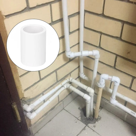 20 Pack One Half Inch PVC Pipe Coupling Socket To Socket Fittings For Center Connections in wall installation view