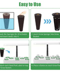 Easy setup instructions for Grow Anything Indoor Hydroponics Kit For Garden Nerds With 12 Grow Sponges, 36 Pod Labels, 12 Plant Baskets Domes