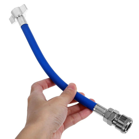 Heavy Duty Truck Trailer Air Line Hose Assembly With Quick Connect Brake Fittings Built In Leak Proof Protection Blue Zinc Alloy Pu Material For Simple Plug And Play Top Quality Installation Fits Most Semi Trucks And Trailers Safely, blue air hose with zinc alloy quick connect fittings