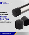 1 Inch Round Rubber Hole Plugs End Caps For Metal Tubing Fences And Furniture Legs Durable Black