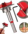 Straight Shooter 35Mm Forstner Bit Heavy Duty Hinge Hole Saw Tungsten Carbide Woodworking Drill Tool Angle View With Hex Key