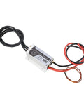 Water Cooled 100A Marine ESC for RC Boats in white aluminum with attached cables, lightweight design shown on white background.