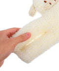 Hand holding anti collision door stopper wall protector with soft cushion texture