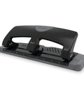 No Sweat Heavy Duty Three Hole Puncher With 20 Sheet Capacity Solid Steel Frame, ergonomic grip, and precision focus for efficient document organization.