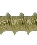 Close-up of Go-To Exterior Wood Screws 4 Inch Size 10 by Bronze Deck Screw for Outdoor Projects with coarse threads.