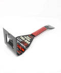 Self Prying Pro Bar Salvage Wrecking And Demolition Tool with red handle, designed for removing large floor tiles and decking.