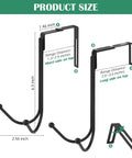 Image of Two Pack Adjustable Cubicle Hooks Heavy Duty Double Coat Hangers For Partition Wall Panels Fits 1.3 To 3.6 Inch Thickness