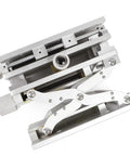 Side view of Portable Three Axis 3D Marking Table With Lifting Platform for precise laser marking, aluminum alloy base.