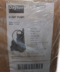 Heavy Duty Submersible Sump Pump Iron Body 1 1/2 Inch Discharge 1/2 HP 120V AC Motor Basement Water Removal Built Tough Workhorse. Box label.
