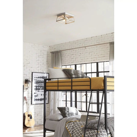 Super Versatile Two Light Flush Mount Ceiling Light Fixture Ideal For Kitchen Lights Hallway Bedroom Living Room Stairwells