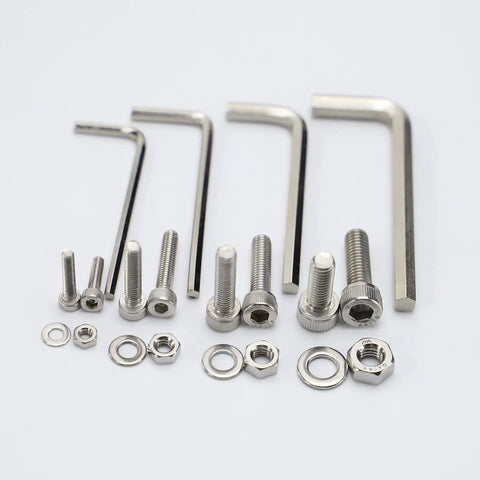 660 Piece Nuts And Bolts Set For M3 M4 M5 Stainless Steel Hardware Assortment Kit with hex keys and washers on display.