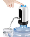 5 Gallon Water Bottle Dispenser With USB Charging Pump For Camping And Home Use pouring water into a glass